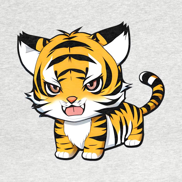 Cute Cartoon Tiger 2 by PorinArt